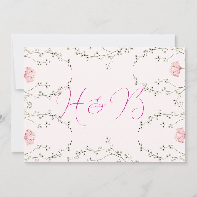 Convites Floral Bonito  (Frente)