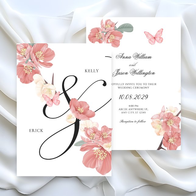 Convites Floral branch wedding (Criador carregado)