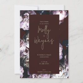 Convites Floral Burgundy Personalizado
