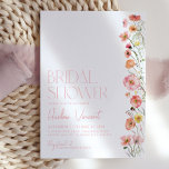 Convites Floral Chá de panela Wildflower Modern<br><div class="desc">Um bonito convite floral para o seu chá de panela,  com flores silvestres rosa.</div>
