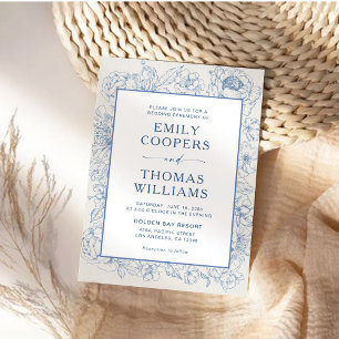 Convites Floral Chinoiserie Wedding