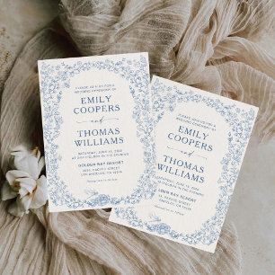 Convites Floral Chinoiserie Wedding