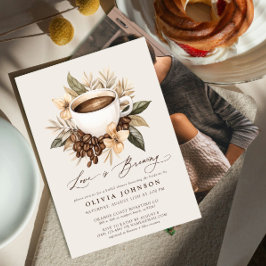 Convites Floral Coffee Love está criando Chá de panela foto