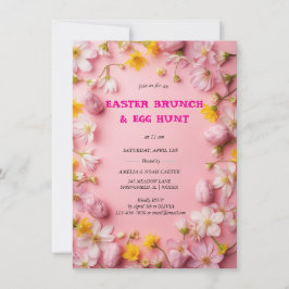 Convites Floral Colorful Easter BRUNCH & HUNT