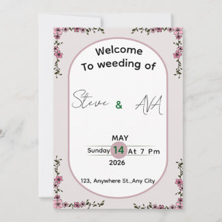 Convites Floral Colorful Elegant Wedding Invitation