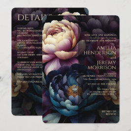 Convites Floral Colorido Temperamental com Detalhes