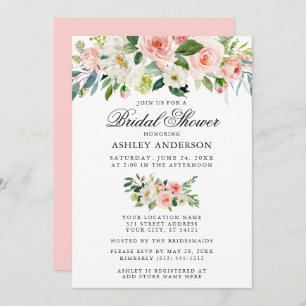 Convites Floral Cor de Água do Chá de panela Elegante