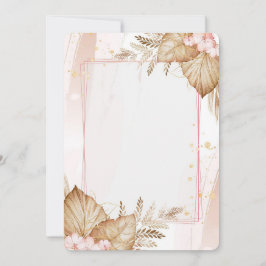 Convites Floral Cor-de-rosa e Coral