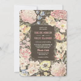 Convites Floral Crayon Art Wedding