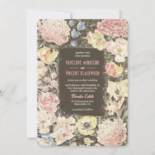 Convites Floral Crayon Art Wedding