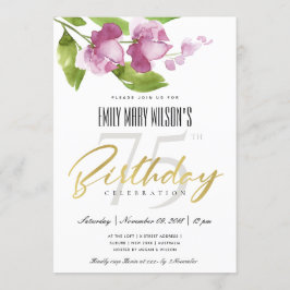 CONVITES FLORAL DE ÁGUA DE LAVAGEM DE TINTA PURA QUALQUER A