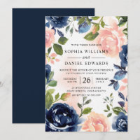 Floral de Aquarela Pintada com Lâmpada e Marinho