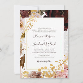 Convites Floral de Blush Moderno | Armamento de quadros tra
