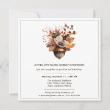 Floral de Bolota Rústica | Jantar de Ação de Graça