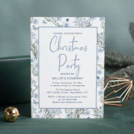 Convites Floral de Borboleta Azul do Partido do Natal Corpo