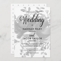 Floral de Cinza Elegante com Casamento de Pontos