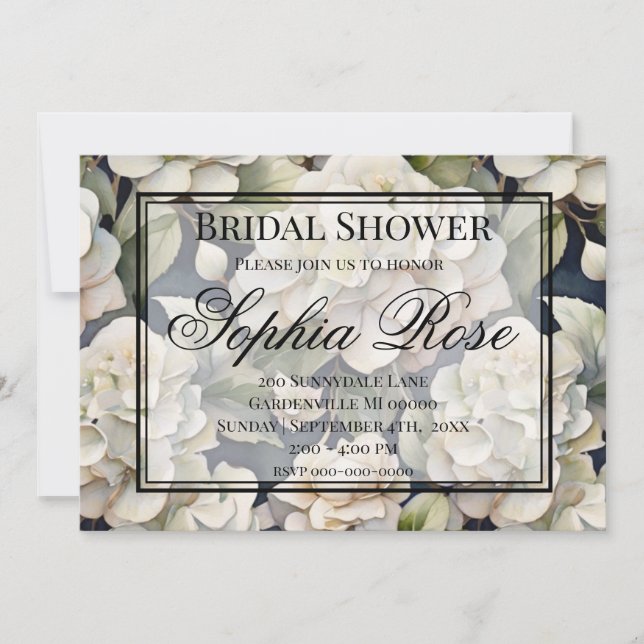 Convites Floral de cor verde-rosa-marfim-esverdeado-esverde (Frente)