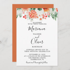 Convites Floral de Flores Selvagens Modernas