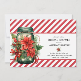 Convites Floral de Natal | Chá de Noiva de Natal