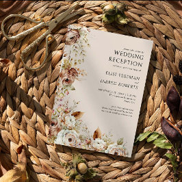 Convites Floral de País Somente Recepção de casamento Russo