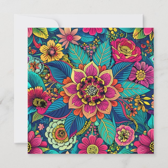 Convites Floral Delight (Frente)