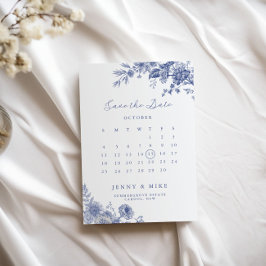 Convites Floral do Jardim Azul Francês Elegante