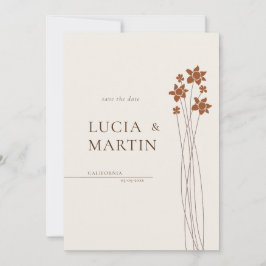 Convites Floral do lado do outono legante Salvar a Data
