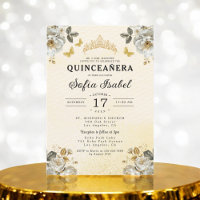 Floral Dourada Butterfly Princess Quinceanera