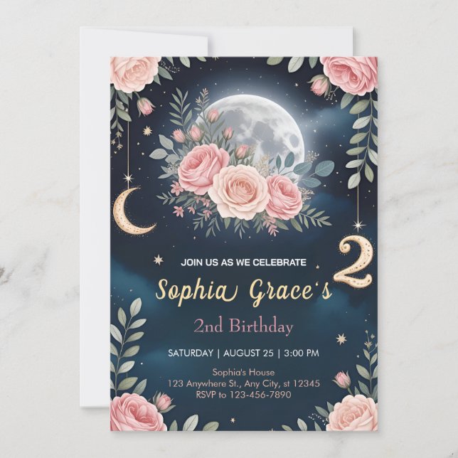 Convites Floral Dreams for Two (Frente)