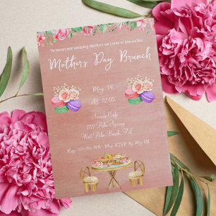 Convites Floral Dusty Dia de as mães Brunch
