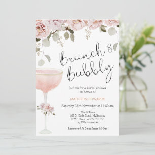 Convites Floral e Chá de panela embebido em vidro Brunch