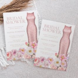 Convites Floral e vestida elegantes Chás de panela