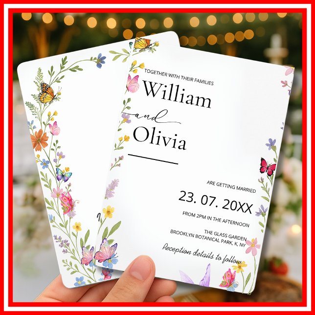 Convites Floral Elegant Boho Wedding (Criador carregado)