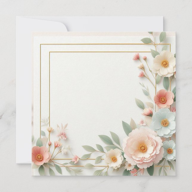 Convites Floral Elegante (Frente)