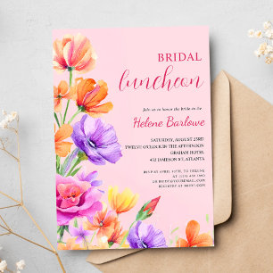 Convites Floral Elegante Boho Wildflower Bridal Luncheon