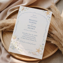 Floral Elegante Conchas Marinhas