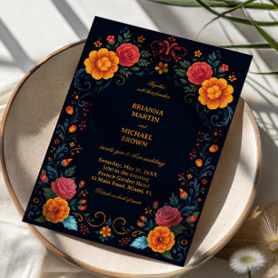 Convites Floral Elegante Folclore Vintage