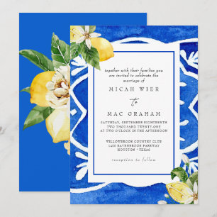 Convites Floral Elegante Mediterrânica Sem Pais Casados Em