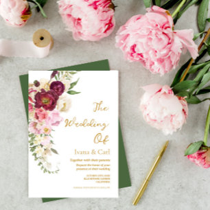 Convites FLORAL Embrace Matrimony Wedding