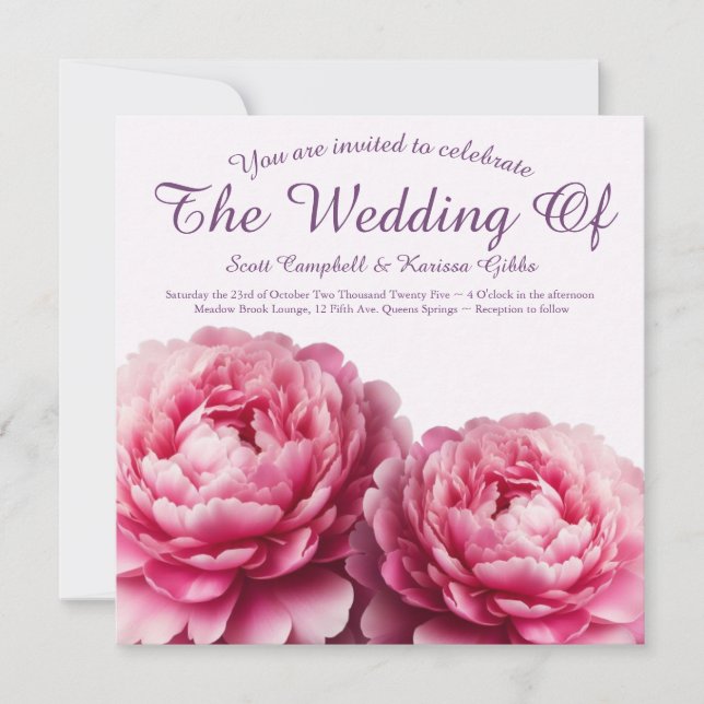 Convites Floral Embrace Wedding Invitation (Frente)