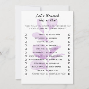 Convites Floral Este Ou Aquele Jogo Da Festa De Brunch