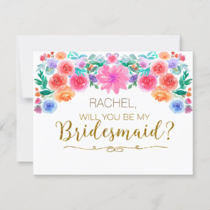 Convites Floral Fiesta Vai Ser Minha Carta De Bridesmaid