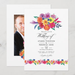 Convites Floral Fiesta Wedding Photo
