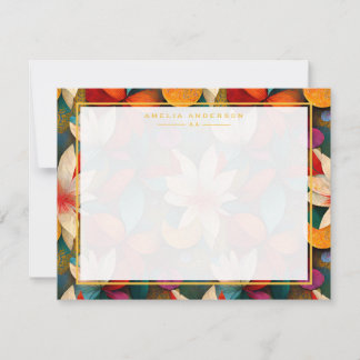 Convites Floral Frame Note Card