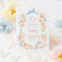 Floral Francês Caprichoso Desenhado à Mão para Cas