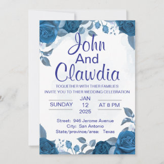 Convites  floral geometric personalized wedding invitation
