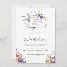 Convites Floral Gótico | Dezesseis Assustadores