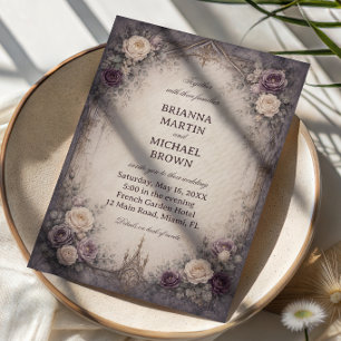 Convites Floral Gótico Romântico
