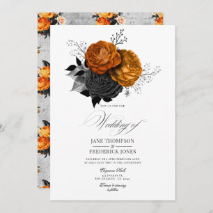 Convites Floral Gótico Romântico Shabby-Chic