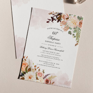 Convites Floral Greenery Sessenta e sessenta Surpresa de An